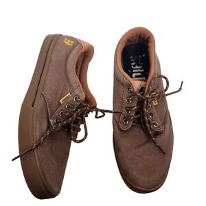 ETNIES Jameson 2 Eco Shoes Mens 8.5 W10 Brown Canvas‎ Skate Low Top Sneakers